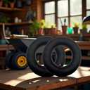 4.10/3.50-6 13 x 4.00-6'' Heavy Duty tire Inner Tubes for Wheelbarrows Snow Blowers Wagons, Carts Hand Trucks Lawn Mowers Tractors with TR87 Angled Valve 2/Pack