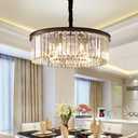 Crystal Chandeliers Modern Contemporary Ceiling Lights Fixtures Pendant Lighting Dining Room Living Room Chandelier D21.6 H7.1, D22"