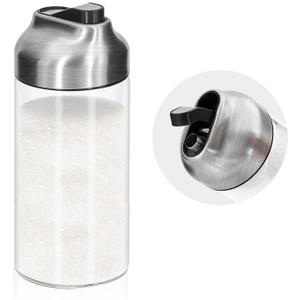 Aelga 12 OZ Glass Sugar Dispenser with Pour Spout, Weighted Pourer, for Coffee, Tea & Baking