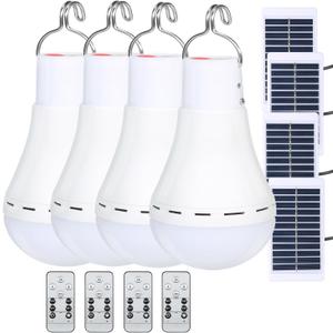 Solar Chicken Coop Light with Timer, 350LM 4 Modes Automatic Timer 2/4/6/8 Hours, USB Rechargeable, Waterproof Camping Tent Hiking Hurricane Outdoor Indoor Emergency LED Light (4)