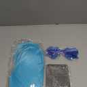 PLULON Light Blue Bob Wig with Heart Sunglasses and Hair Cap, Colorful Short Bob Wigs Synthetic Party Wigs Funny Cosplay Hairpieces for Women Men Daily Bachelorette Halloween Costume Party Decorations