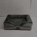 Bedsure Orthopedic Dog Beds for Extra Small Dogs- Washable Dog Cat Bed Waterproof, Comfort Pet Couch Sofa with Washable Removable Cover, Pets Bed with Nonskid Bottom, Grey, 20"