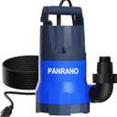 PANRNAO Sump Pump 1HP Submersible Clean Dirty Water Pump 4500GPH Portable Draining Pumps for Pool Hot Tubs Basement Water Transfer