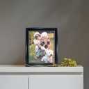 GraduationMall 8x10 Picture Frames, Real Glass, Display Photos for Wall or Tabletop, Black with Silver Beads, 2-Pack