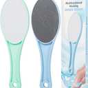 Nano Glass Foot File Callus Remover, 2 Pcs Hard and Dead Skin Remover for Feet, Double Sided Foot Scrubber Hygienic Pedicure Tool, Hair Eraser for Softer & Smoother Feet Hands, Green Blue Random Glass