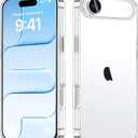 JJGoo Compatiable with iPhone Air Case Clear, Transparent Shockproof Phone Cases, Slim Anti-Scratch Hard PC Back Protective Cover Bumper