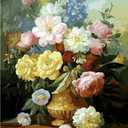 Newsight DIY Oil Painting Paintworks Paint by Number for Kids and Adults (16''Wx20''L , Peony Flower)