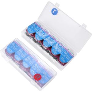 2 Pack Contact Lens Organizer Case, Each Hold 15 PCS, Total Hold 30 PCS, Disposable Daily Colored Lenses Portable Storage Box with Labeled R&L for All Brand Cosmetic Contact Lens