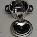 Stainless Steel Milk Boiler Pot, Double Wall Milk Cooker with Whistle and Funnel, Silver (1.5 Quart)