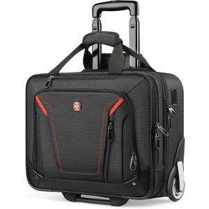 star cloud Rigid Frame Rolling Laptop Bag 18"14"8", Water-Resistant Rolling Briefcase with Wheels, Business Travel Computer Bag, Underseat Carry on Luggage for Men & Women, 18"14"8", 30l