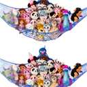 Lilly's Love Stuffed Animal Hammock | Corner Hanging Organizer, Stuffed Animal Storage | Easy to Hang Plushie Net w/Included Anchors & Hooks | Cute Room & Bedroom Decor (Blue, 2 Pack)