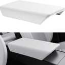BASENOR Center Console Armrest Cover for 2025 2026 Tesla Model Y Juniper/Model 3 Highland [Non-Slip] [No Logo] Arm Rest Protector Accessories TPU White (Standard/Premium/Performance)