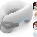 2in1 Ergonomic Memory Foam Travel Neck Pillow, Travel Pillow for All Sleep Positions on Flights, Road Trips, and Long Distance Travel with Drawstring Bag (Adjustable Hook & Loop Tape)