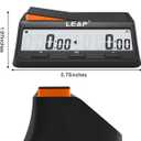 LEAP Chess Clock Digital Chess Timer Advanced for Board Game and Chess Timer with Bonus & Delay Count Down up Alarm Black/Orange