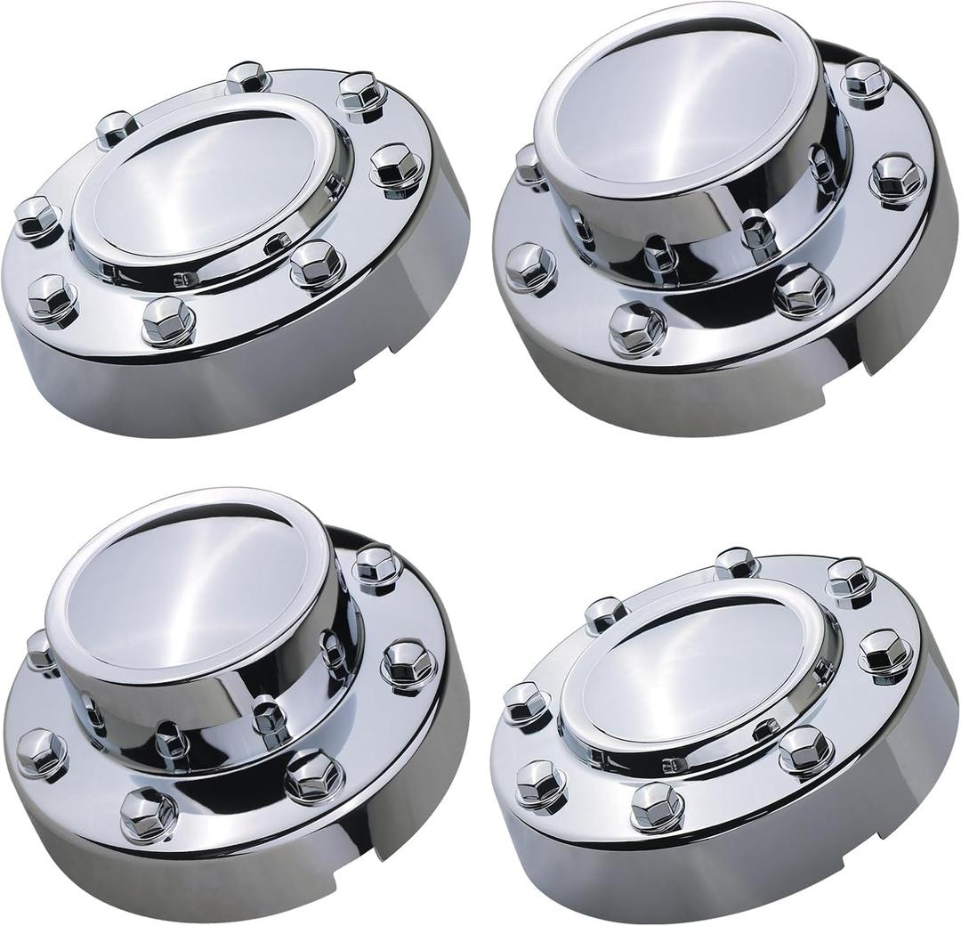 TQPONLY Chrome Dually Wheel Center Cap | Compatible with 2011-2018 Dodge Ram 3500 Accessories | Front & Rear Side 1-Ton DRW 8 Lug 10 Hole Alloy Wheel