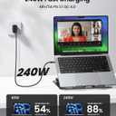 Silkland USB C Monitor Display Cable 3.3FT 4K@144Hz/60Hz, 8K USB C 3.2 Gen 2x2 Video Cable, 20Gbps Data Transfer, 240W PD Charging, Type C Compatible for iPhone 17, MacBook, CarPlay, Portable Monitor