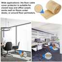 WILLBOND Carpet Cord Cover Cable Protector Floor Cover Cable Protector Management Only for Commercial Office Carpet(19.69 ft,Khaki)