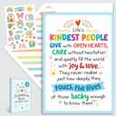 Decorably Glitter 5x7in Individual School Counselor Appreciation Card with Matching Envelope & Stickers for Teacher, Social Workers, Friends, & Kindest Person, with Printed Message Inside - Gifting