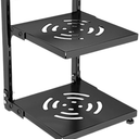 Pot and Pan Organizer Pot Pan Rack Adjustable Kitchen Organizer Pot Holder Organization Storage for Cabinet Counter Kitchen, 2 Tier Black