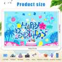 SAVITA Hawaiian Luau Happy Birthday Backdrop, 70.9x47.2in Cartoon Theme Tropical Photo Banner Decorations Backdrop for Baby Shower Beach Theme Party Decoration
