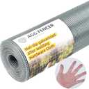 24inch x 50ft Hardware Cloth 1/4 inch Chicken Wire Fencing 23Ga, Hot Dipped Galvanized After Welding Garden Plant Supports Welded Metal Chicken Wire Fence, Poultry Animal Netting Cage Screen