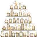 Clear Glass Bud Vases Set of 36, Mini Flower Vase for Centerpieces, Small Clear Vases in Bulk for Wedding Decorations, Vintage Vase for Table, Recepetion, Home Dcor