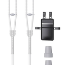 Aluminum Crutches for Adults & Seniors, Adjustable Crutches for Walking, Comfortable Lightweight Crutch with Underarm Pad & Crutch Bag & Hand Grip, 300 LB Weight Capacity, Fitting 5'8"-6'6", 1 Pair