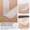 Lash Tape for Eyelash Extensions - Silicone Gel Eyelash Tape Eyelash Extension Tape for Sensitive Skin Pain Free Removal Breathable Micro Eyelash Extension Supplies1 in x 4yd5Rolls White