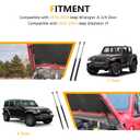 Hood Struts Lift Support Assist Kit Compatible with 2018-2024 2025 2026 Jeep Wrangler JL Gladiator JT Accessories Front Hood Quick Gas Charged Shocks Springs Prop Rod Replacements, 1 Pair Black