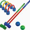 Schildkrt Fun Sports Schildkrt Funsports Croquet, Complete Set with 2 Bats, 4 Free-Standing Goals and 2 Balls, Made of Soft Foam, for Indoor and Outdoor, 2 Players, 970305