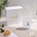 UNIQOOO White Arch Wedding Table Numbers with Stands 1-15, Gold Foil Printed 5x7 Double sided Acrylic Signs and Holders, Perfect for Centerpiece, Reception, Decoration, Party, Anniversary, Event