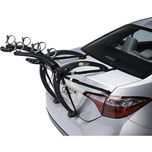 Saris Bones 3-Bike Trunk Rack Bicycle Carrier, Durable, Rust-Free, Anti-Sway Straps, Fits Most Vehicles, Made in USA, Arc-Based Design, 100% Recyclable Materials