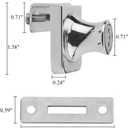 TOVOT 4PCS Glass Locks with Same Keys Locks for Showcase Display Cabinet, 5-8mm Thicken Glass, Single Door