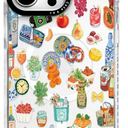 ChiCaseVer for iPhone 16 Pro Case, Mediterranean Food Collage, Cute Soft Slim TPU Compatible with MagSafe, Military-Grade Drop Protection & Camera Protection for Women Girls