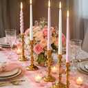 Nuanchu 6 Pcs Pink Bow Taper Candles 3D Pink Coquette Decoration Twisted Candlesticks Decor Bow Twisted Candles for Coquette Birthday Baby Shower Wedding Bachelorette Supplies