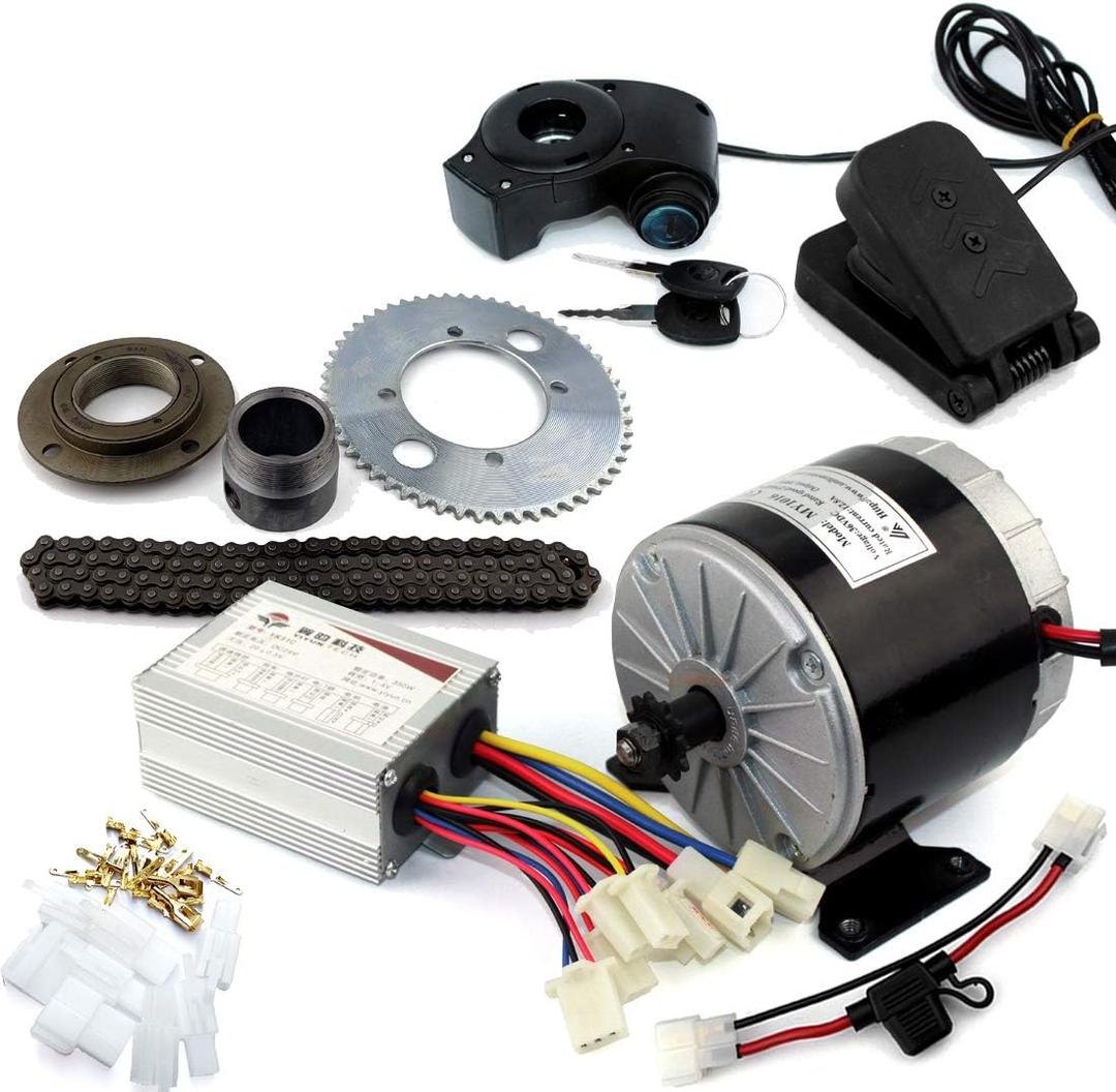 L-faster 24V36V 350W Motor Kit Gokart Engine System with Gas Pedal Child Bike Conversion Kit DIY 4-Wheels Cart