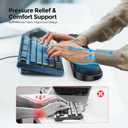AboveTEK Keyboard Wrist Rest Adjustable Angle & 25-Inch Length, Foldable Ergonomic Memory Foam Support for Computer, Laptop & Gaming Non-Slip, Relieves Forearm & Elbow Pain for Typing & Mouse Use