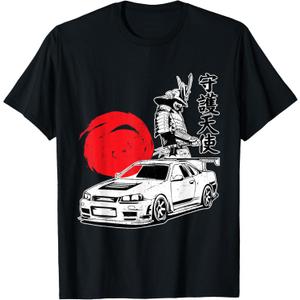 JDM Japan Motorsport Tuning Car Legend 90s T-Shirt, Medium 