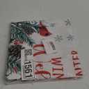 Hello Winter Skiing Snowman Mailbox Cover Magnetic Standard Size 21" x 19", Snowy Bird Decorative Post Letter Box Wrap Decor, Seasonal Christmas Snowflake Garden Yard Outdoor Decoration