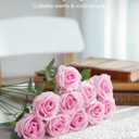 InnoGear 50 Pcs Pink Roses Artificial Flowers, Fake Velvet Silk Rose Bulk Faux Flower for Decoration DIY Wedding Centerpieces Proposal Bridal Bouquets Shower Party Home Floral Decor (50, Pink)