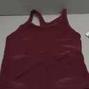 ATTRACO Women Ribbed Workout Crop Tops with Built in Bra Yoga Racerback Tank Top Tight Fit (8, Burgundy)