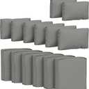 14 Pcs Outdoor Cushion Covers Patio Cushion Slipcovers Replacement Splash Proof with Zipper for Outdoor Furniture, Patio Sofa Couch 3 Sizes, Covers Only (25.5''25.5''4'', Light Grey)