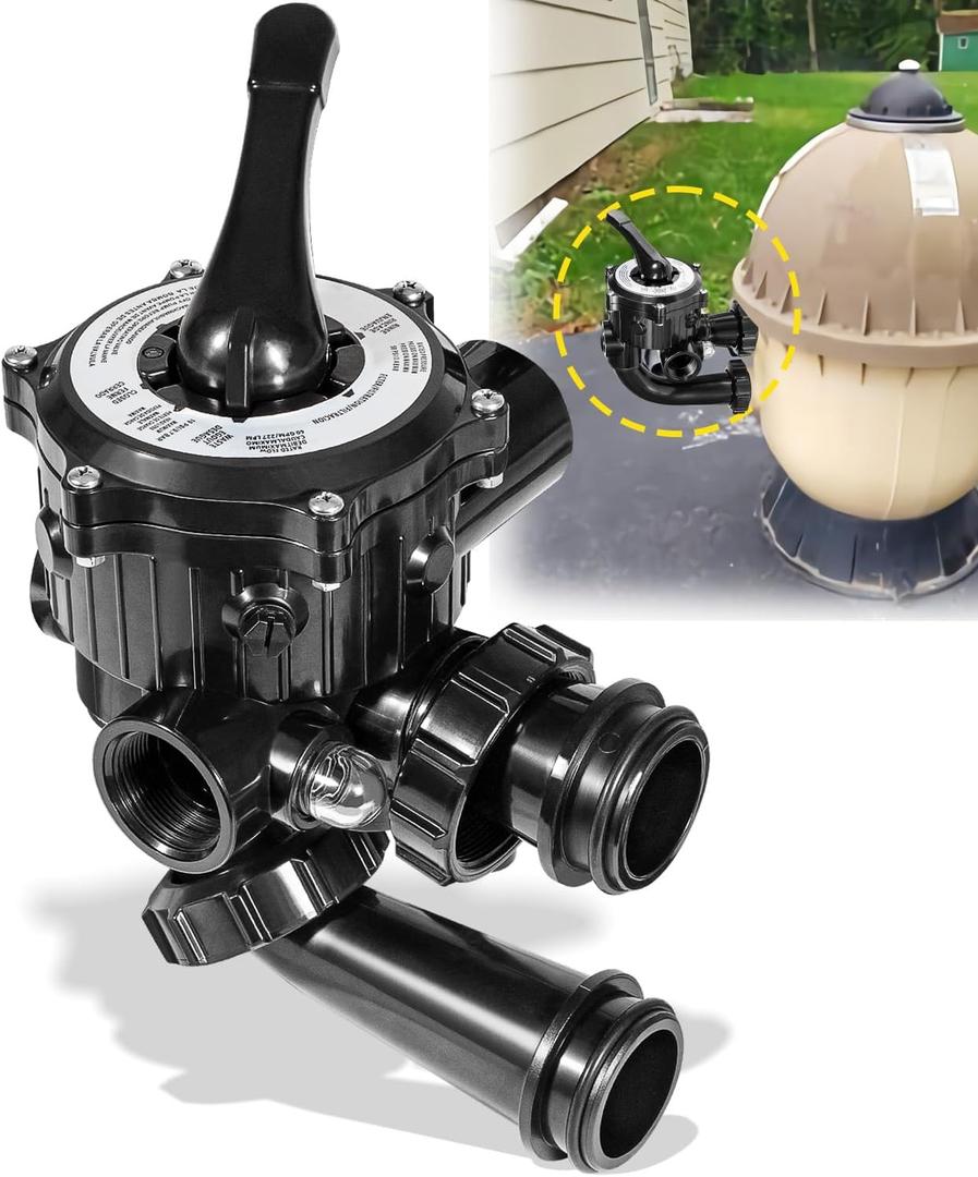 Replacement for Hayward SPX0710X32 Vari-Flo Side Mount Valve for Multiport and Sand Filter Valves S200 S240, 1.5 Inch Plumbing, SP071113