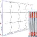 7.38 X9.84 ft Portable Pop up Display Stand Trade Show Backdrop Tension Booth Collapsible Trade Show Booth for Exhibit, Conference, Weddings, Party, Collapsible Space Truss (Frame Only)