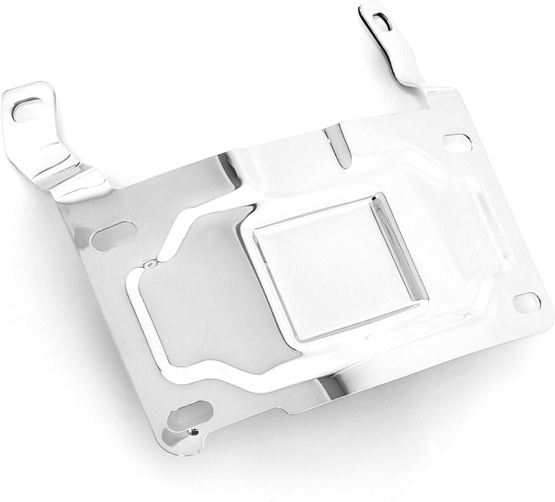 Motorcycle License Plate Reloaction Kit on the Turn Signal Poles compatiable for Softail Touring Road King Street Glide (Chrome)