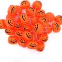 Halloween Pumpkin String Lights, 30 LED 11.81ft Battery Operated Orange Jack-O-Lantern Lights, Waterproof Indoor Outdoor Decor for Party, Garden, Porch, and Holiday Decorations