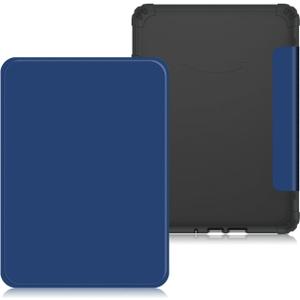 Xuanbeier Case Compatible with Kindle Paperwhite 7 inch (12th Generation)-2024 Release,Soft TPU Transparent Back Protective Cover with Auto Wake/Sleep,Navy