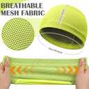 1 Sun Hard Hat Shade Full Brim with Solar Fans, Cooling Helmet Liner, Neck Sunshade Cover High Visibility Mesh with Reflective Strip Summer Protection Accessories