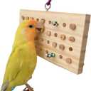 Parrot Chewing Toy with Wooden Corks and Paper Tubs Hanging Chewing Toy Wear-Resistant Wooden Parrot Toys Bird Toy Interesting Bird Cage Accessories