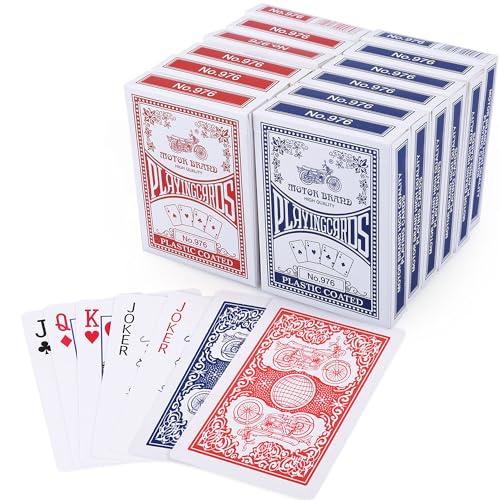 LotFancy Playing Cards, 10 Pack, Decks of Cards Bulk, Poker Size, Standard Index, for Blackjack, Euchre, Canasta Card Game,Casino Grade Poker Cards